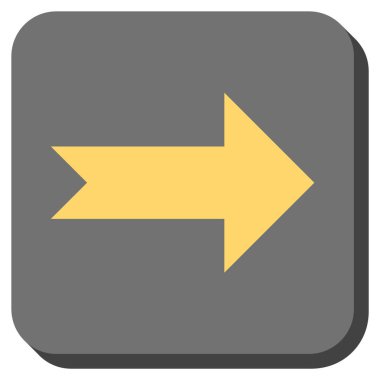 Ok sağ yuvarlak kare vektör simgesi