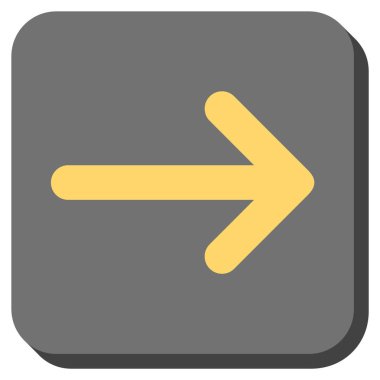 Ok sağ yuvarlak kare vektör simgesi