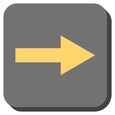 Ok sağ yuvarlak kare vektör simgesi