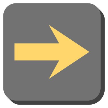 Ok sağ yuvarlak kare vektör simgesi