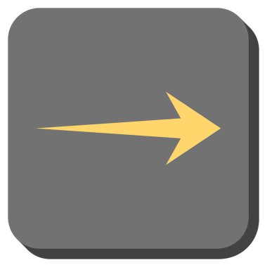 Ok sağ yuvarlak kare vektör simgesi