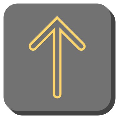 Yuvarlatılmış Kare vektör simge yukarı ok