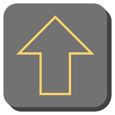 Yuvarlatılmış Kare vektör simge yukarı ok