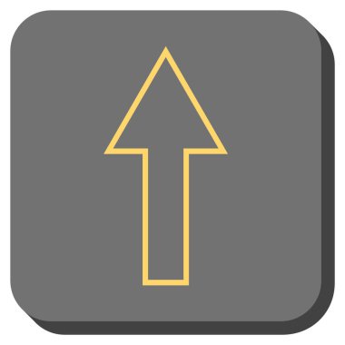 Yuvarlatılmış Kare vektör simge yukarı ok