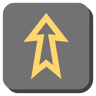 Yuvarlatılmış Kare vektör simge yukarı ok