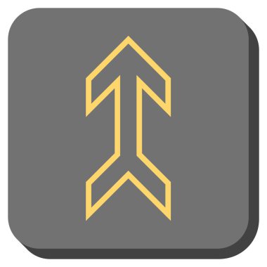 Yuvarlatılmış Kare vektör simge yukarı ok