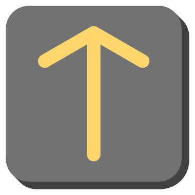 Yuvarlatılmış Kare vektör simge yukarı ok