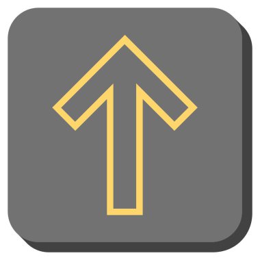 Yuvarlatılmış Kare vektör simge yukarı ok