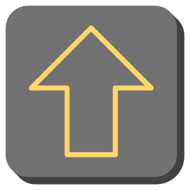 Yuvarlatılmış Kare vektör simge yukarı ok