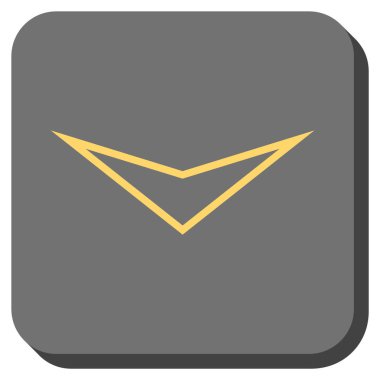 Yuvarlatılmış Kare vektör simgesi aşağı ok ucu