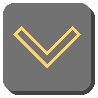 Yuvarlatılmış Kare vektör simgesi aşağı ok ucu