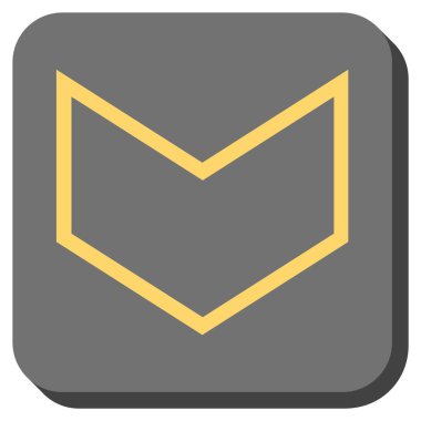 Yuvarlatılmış Kare vektör simgesi aşağı ok ucu