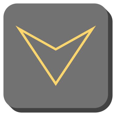 Yuvarlatılmış Kare vektör simgesi aşağı ok ucu