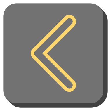 Ok ucu sol yuvarlak kare vektör simgesi