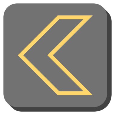 Ok ucu sol yuvarlak kare vektör simgesi