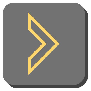 Ok ucu sağ yuvarlak kare vektör simgesi