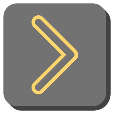 Ok ucu sağ yuvarlak kare vektör simgesi