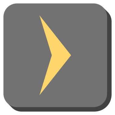 Ok ucu sağ yuvarlak kare vektör simgesi