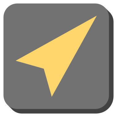 Ok ucu sağ-yukarı yuvarlak kare vektör simgesi