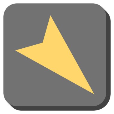 Ok ucu sağ aşağı yuvarlak kare vektör simgesi