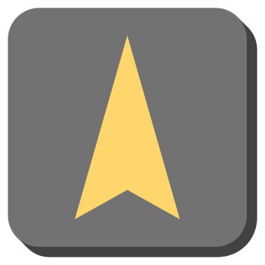 Yuvarlatılmış Kare vektör simge yukarı ok ucu