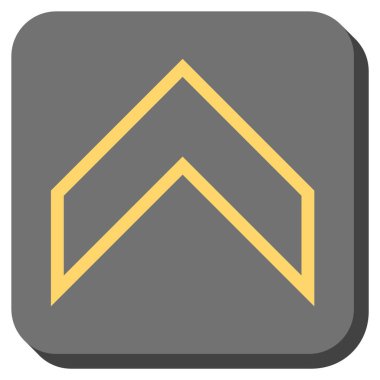 Yuvarlatılmış Kare vektör simge yukarı ok ucu