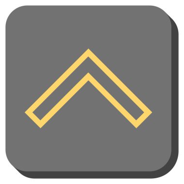 Yuvarlatılmış Kare vektör simge yukarı ok ucu