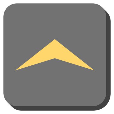 Yuvarlatılmış Kare vektör simge yukarı ok ucu