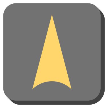 Yuvarlatılmış Kare vektör simge yukarı ok ucu