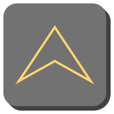 Yuvarlatılmış Kare vektör simge yukarı ok ucu