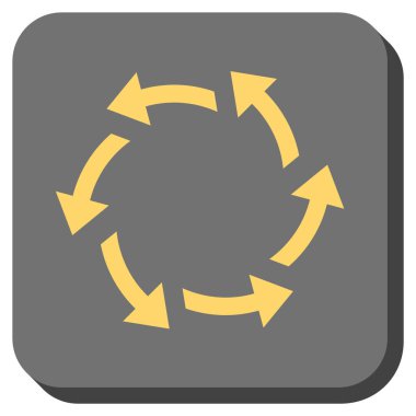 Santrifüj okları yuvarlak kare vektör simgesi