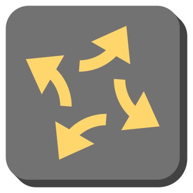 Santrifüj okları yuvarlak kare vektör simgesi