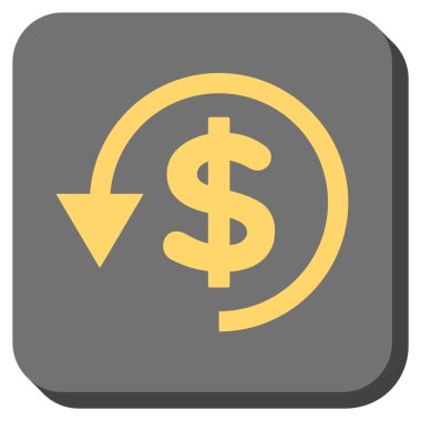 Ters ibraz yuvarlatılmış kare vektör simgesi