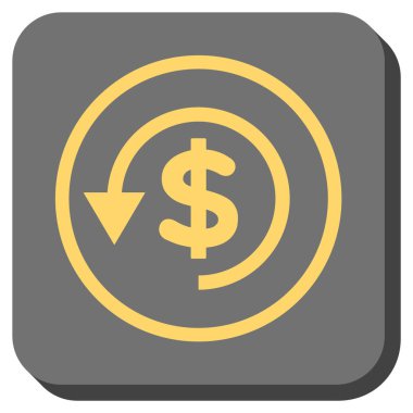 Ters ibraz yuvarlatılmış kare vektör simgesi