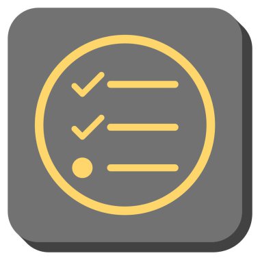 Denetim listesi yuvarlatılmış kare vektör simgesi