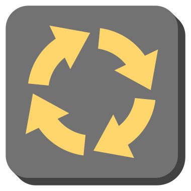 Dolaşım yuvarlatılmış kare vektör simgesi