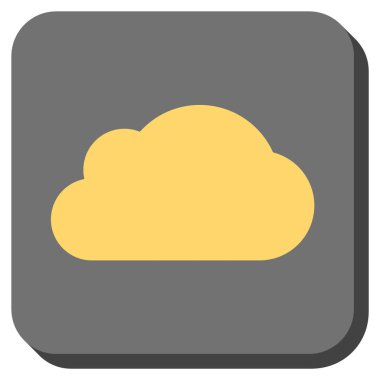 Bulut yuvarlatılmış kare vektör simgesi