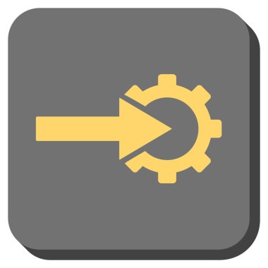 COG Tümleştirme yuvarlak kare vektör simgesi