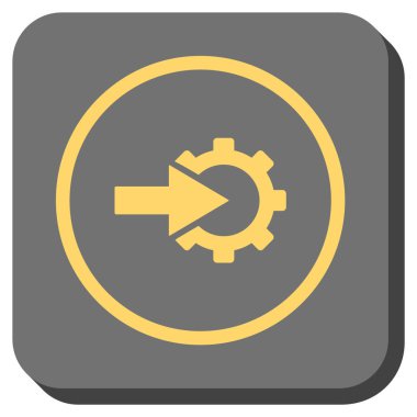 COG Tümleştirme yuvarlak kare vektör simgesi