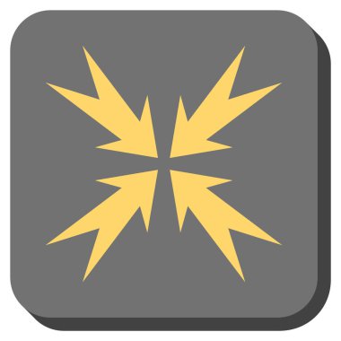 Sıkıştırma OK yuvarlak kare vektör simgesi