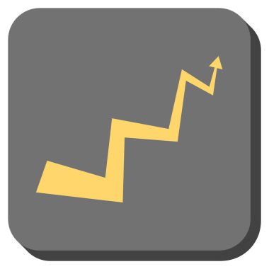 Eğri ok yuvarlak kare vektör simgesi