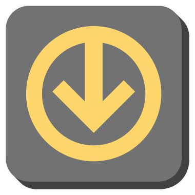 Yuvarlatılmış Kare vektör simgesi aşağı yön