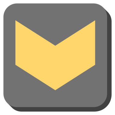 Yuvarlatılmış Kare vektör simgesi aşağı yön