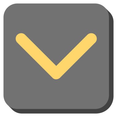 Yuvarlatılmış Kare vektör simgesi aşağı yön