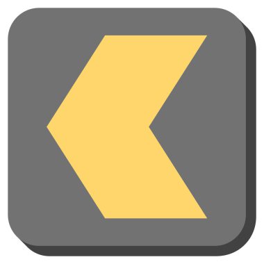 Yön sol yuvarlak kare vektör simgesi