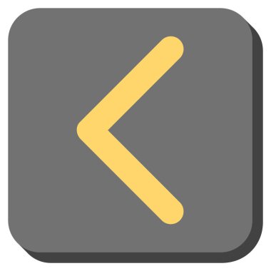 Yön sol yuvarlak kare vektör simgesi