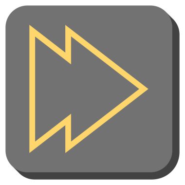 Yön sağ yuvarlak kare vektör simgesi