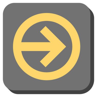 Yön sağ yuvarlak kare vektör simgesi