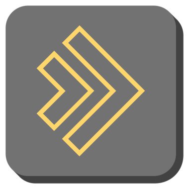 Yön sağ yuvarlak kare vektör simgesi