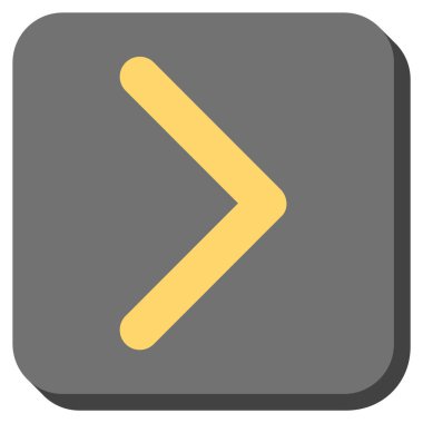 Yön sağ yuvarlak kare vektör simgesi